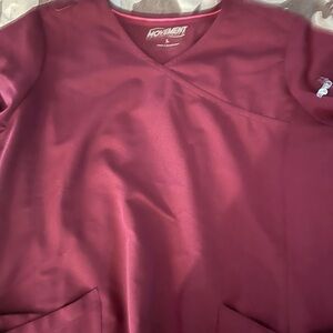 Koi Lite Maroon Scrub Top